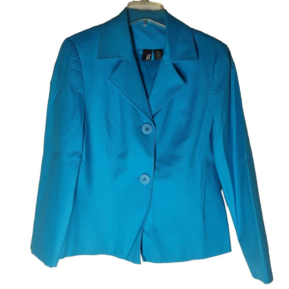 Essentials‎ G Womens 8 Blue Blazer Dress Jacket